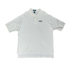 Vintage Chevrolet Polo Shirt Mens XXL 2XL Snow Cotton Pine Island Golf Made USA